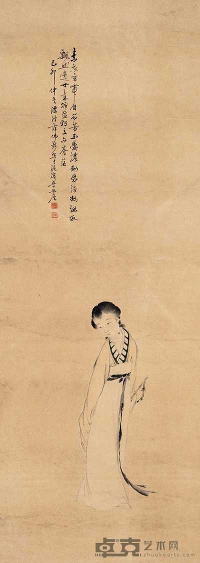 薛佛影 己卯（1939年）作 仕女图 轴 108×39cm